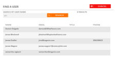 Find a User dialog